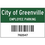 Barcoded Code 39 Parking Permits 2 x 3